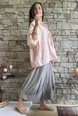 Hippie Shake Linen Blend Shirt Jacket Washed Peachy Nude